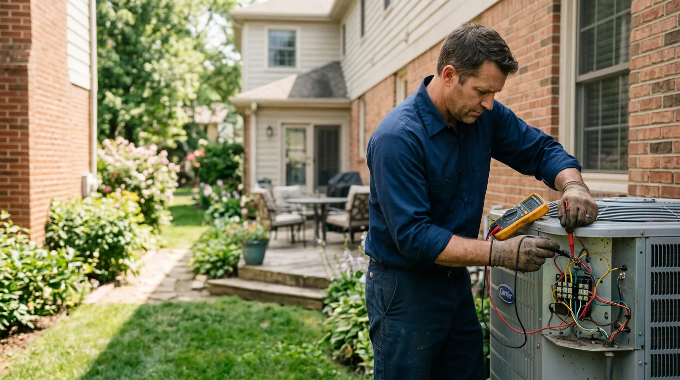 HVAC technician working near Hooker, OK